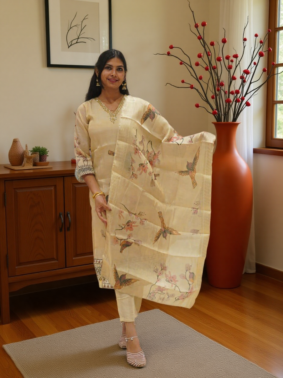 3 Pcs Bottom Dupatta Set