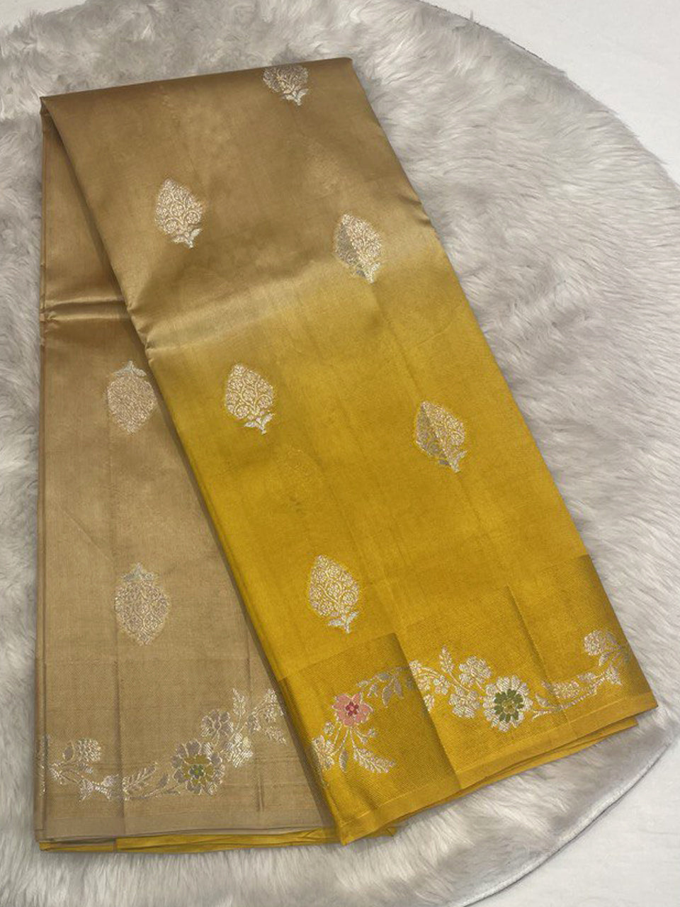 Pure Green Mango saree