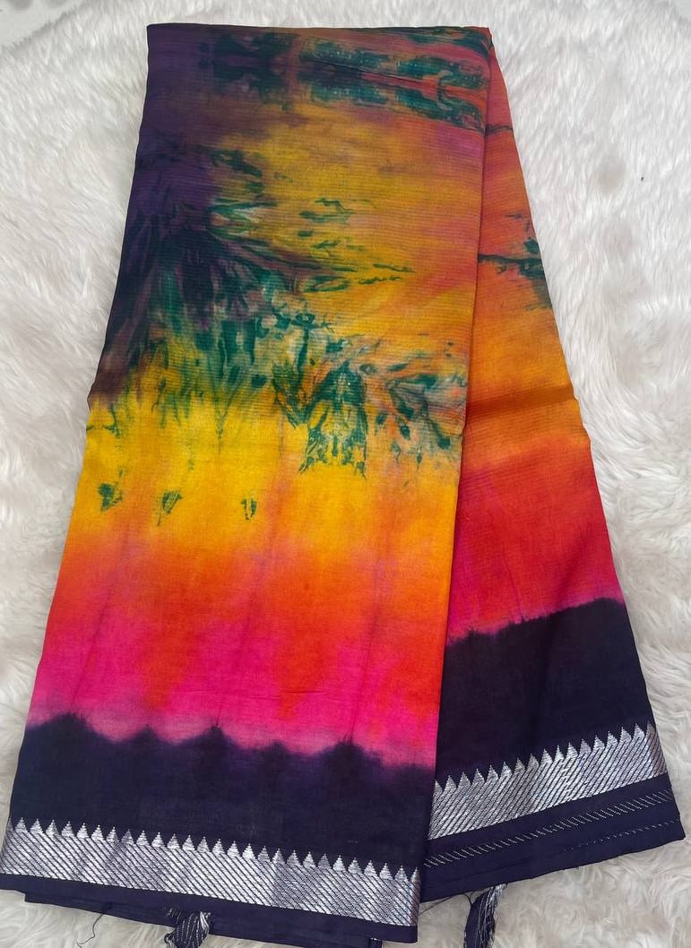 Hand Shibori Tie-Dye Saree