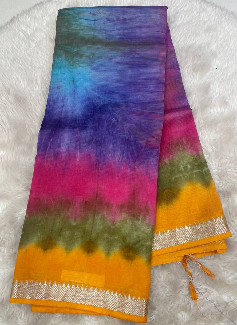 Hand Shibori Tie-Dye Saree