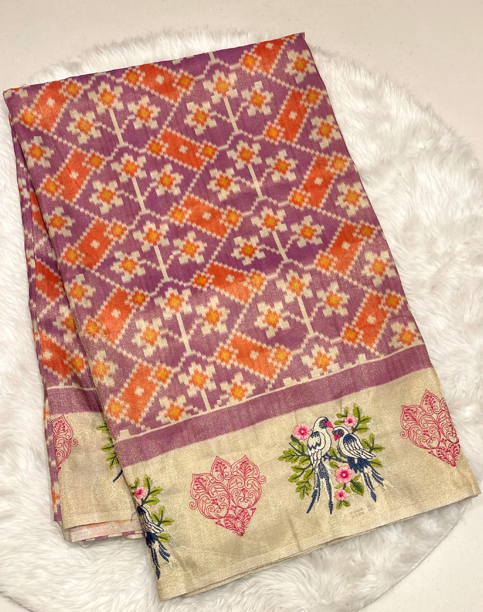 Ikkat Design Saree