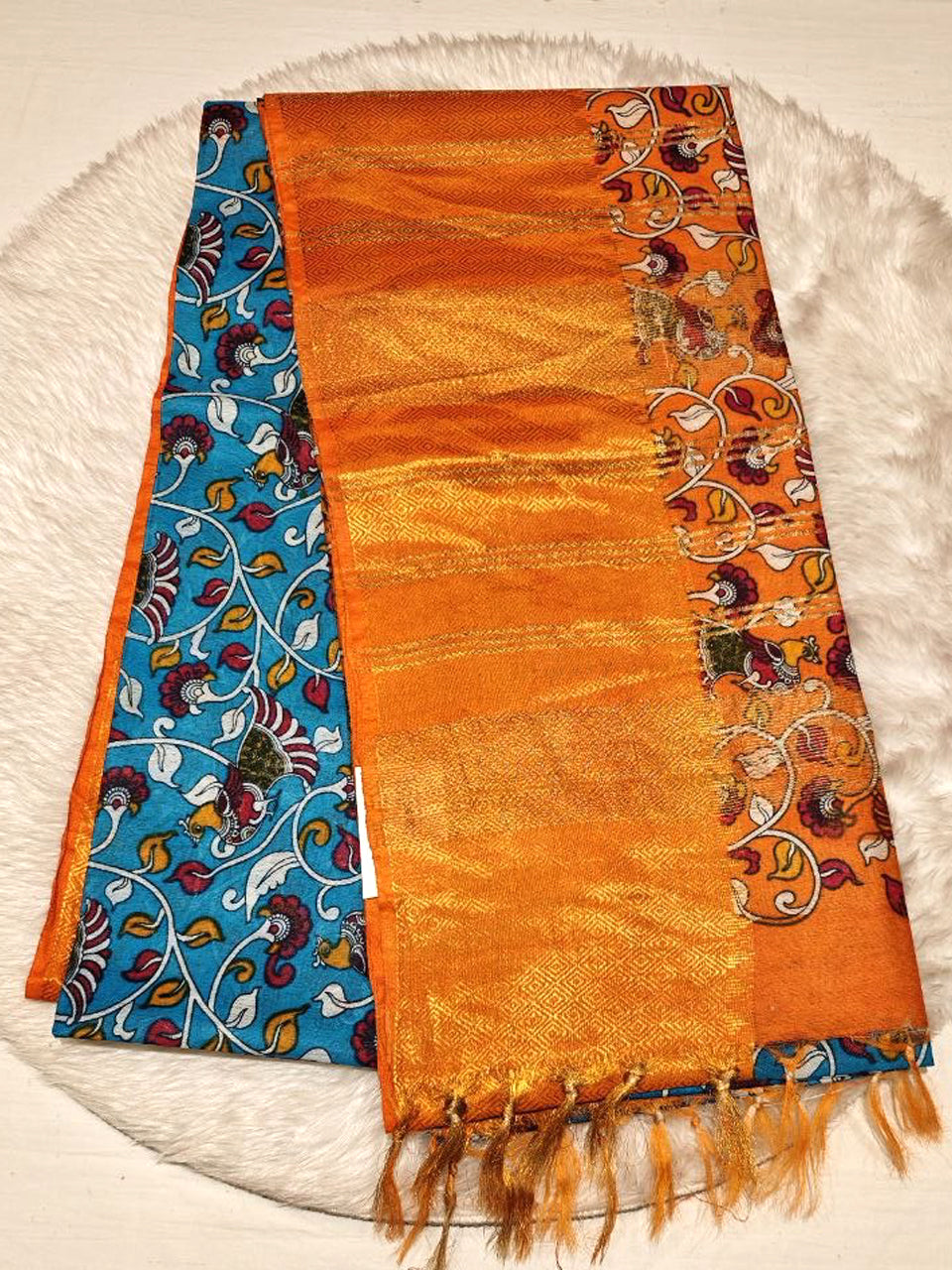 Cotton Kalamkari saree
