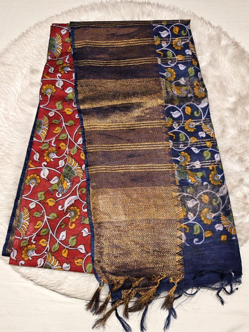 Cotton Kalamkari saree