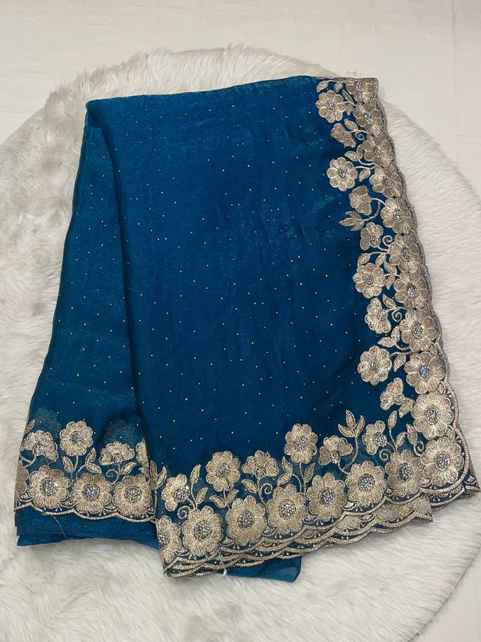 Regal Bloom Karachi Silk Saree