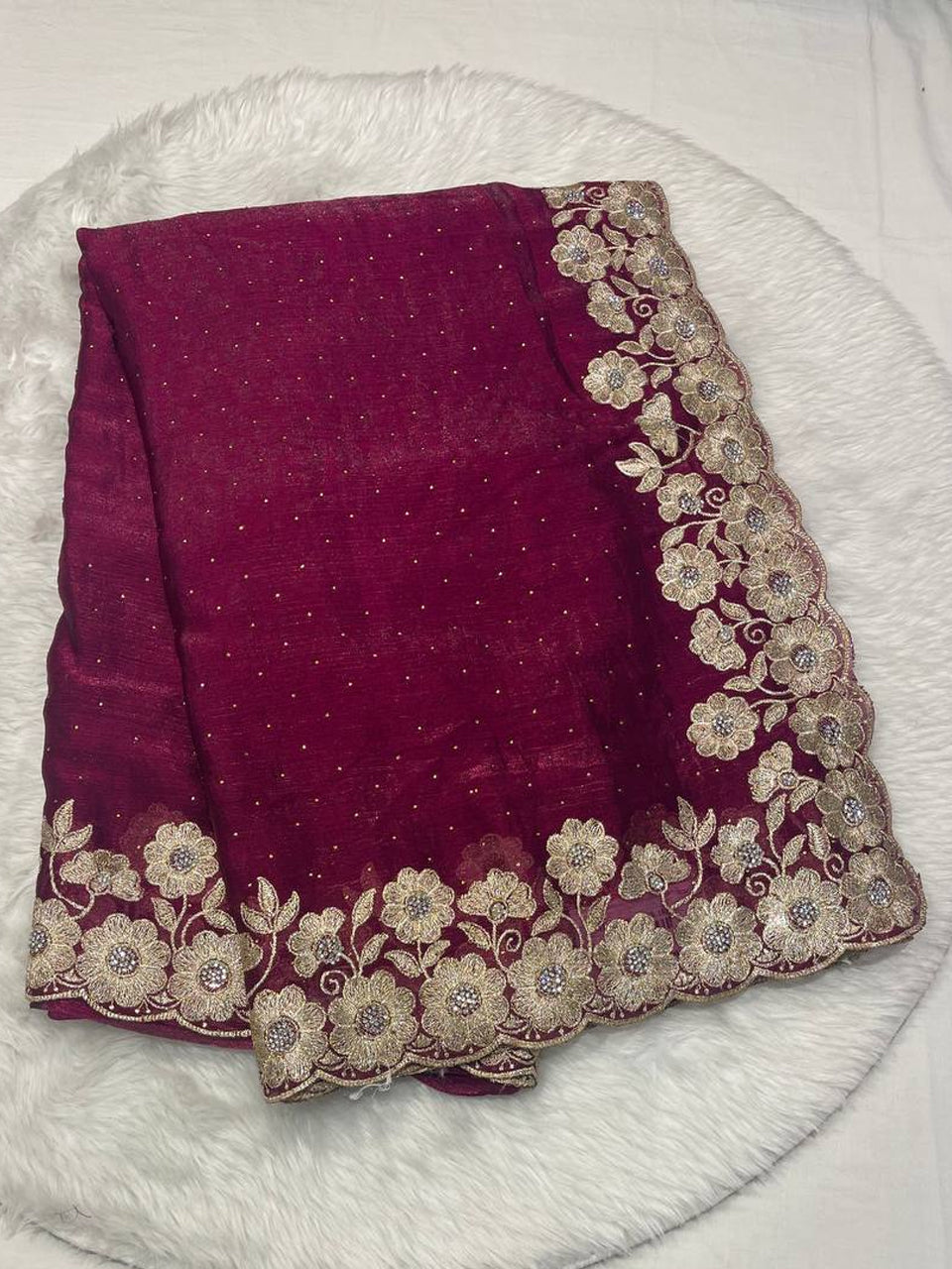 Regal Bloom Karachi Silk Saree