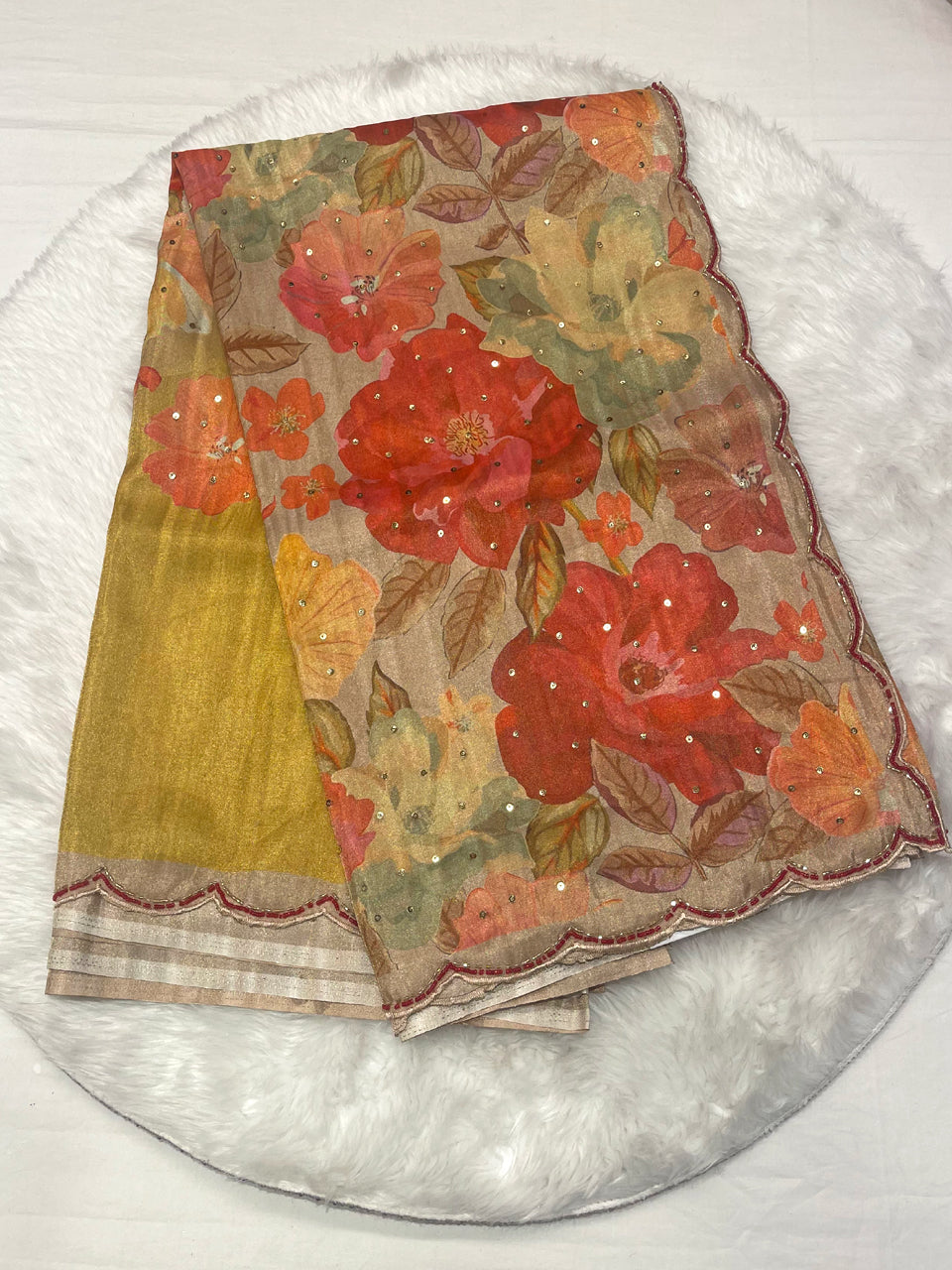 Katan Fancy Print Saree