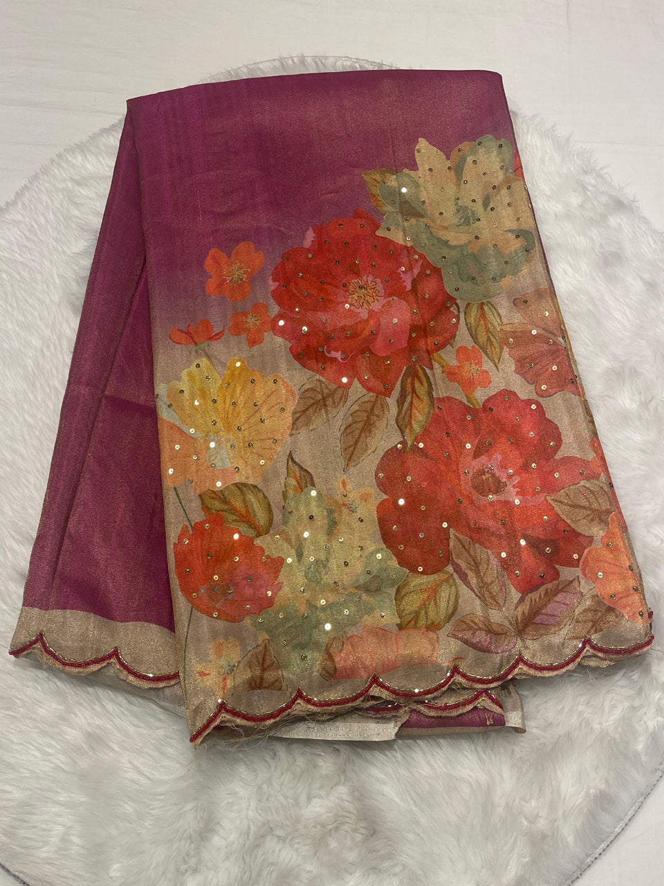 Katan Fancy Print Saree