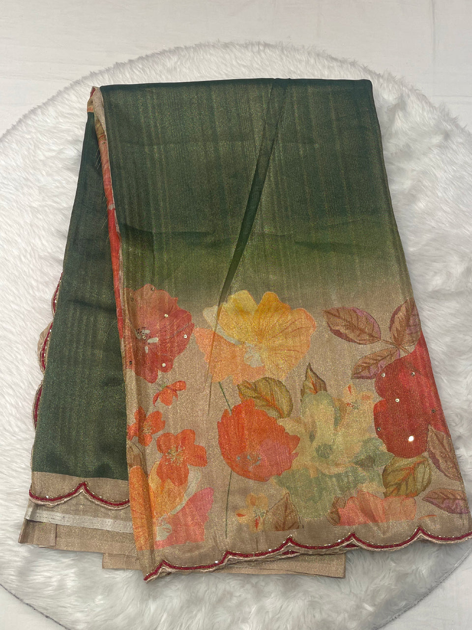 Katan Fancy Print Saree