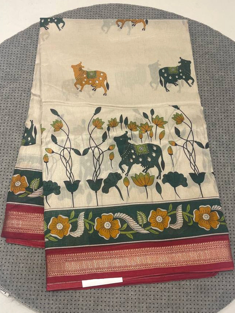 Khadi Kalamkari Saree