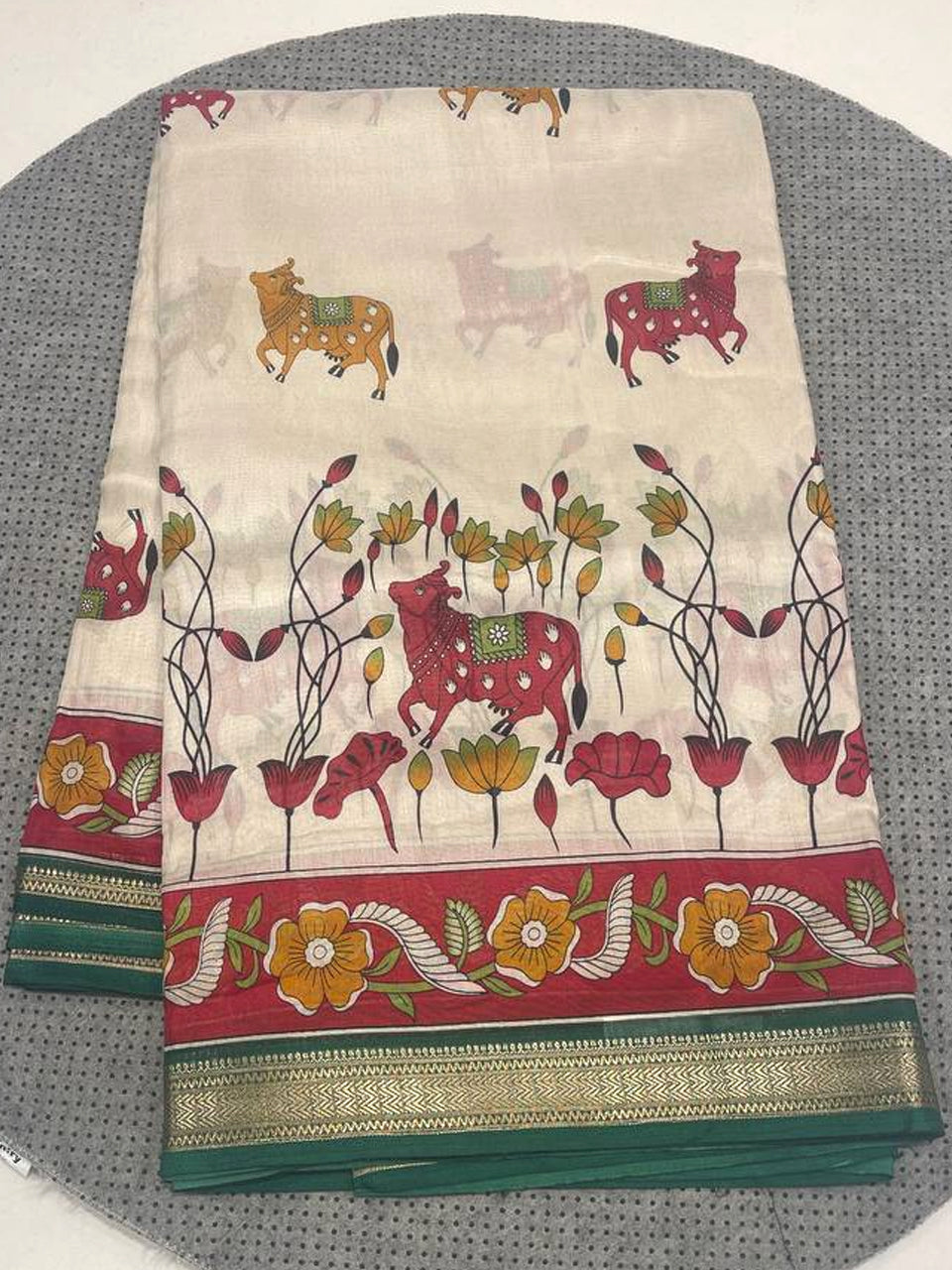 Khadi Kalamkari Saree
