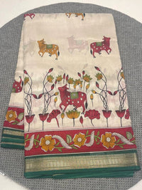 Khadi Kalamkari Saree