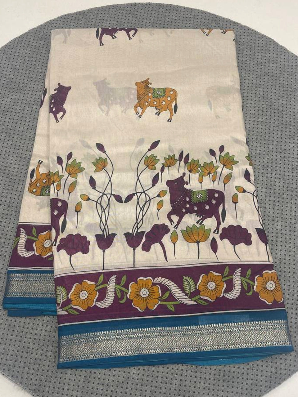 Khadi Kalamkari Saree