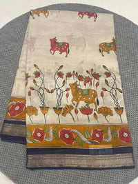 Khadi Kalamkari Saree