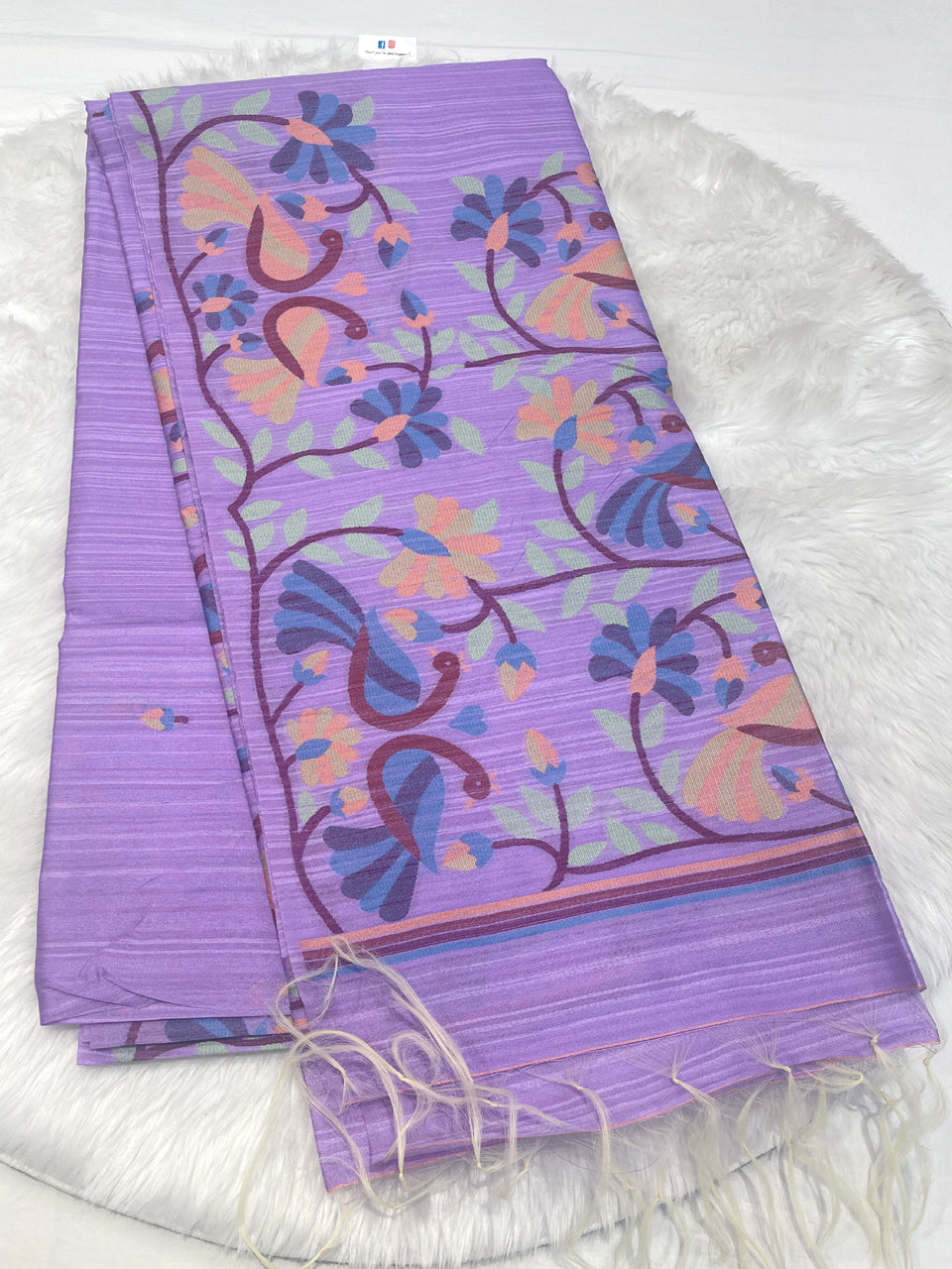 Khadi Fancy Silk Peacock Saree