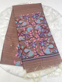 Khadi Fancy Silk Peacock Saree