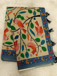 Tussar silk Katha Saree