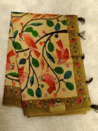 Tussar silk Katha Saree