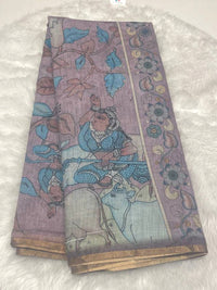 Digital Print Linen Saree