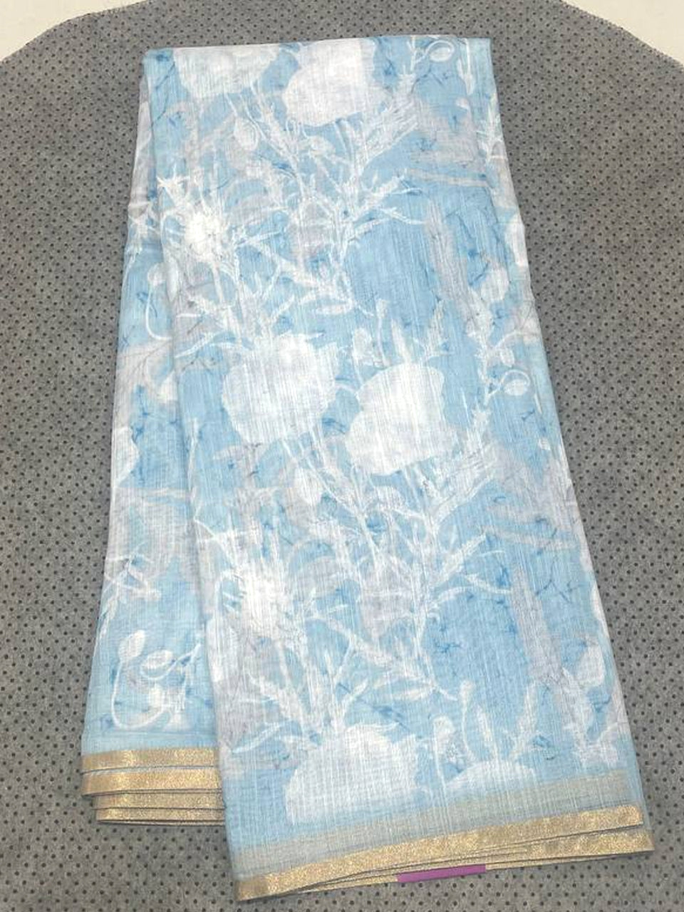Digital Print Linen Saree