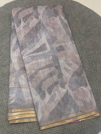 Digital Print Linen Saree
