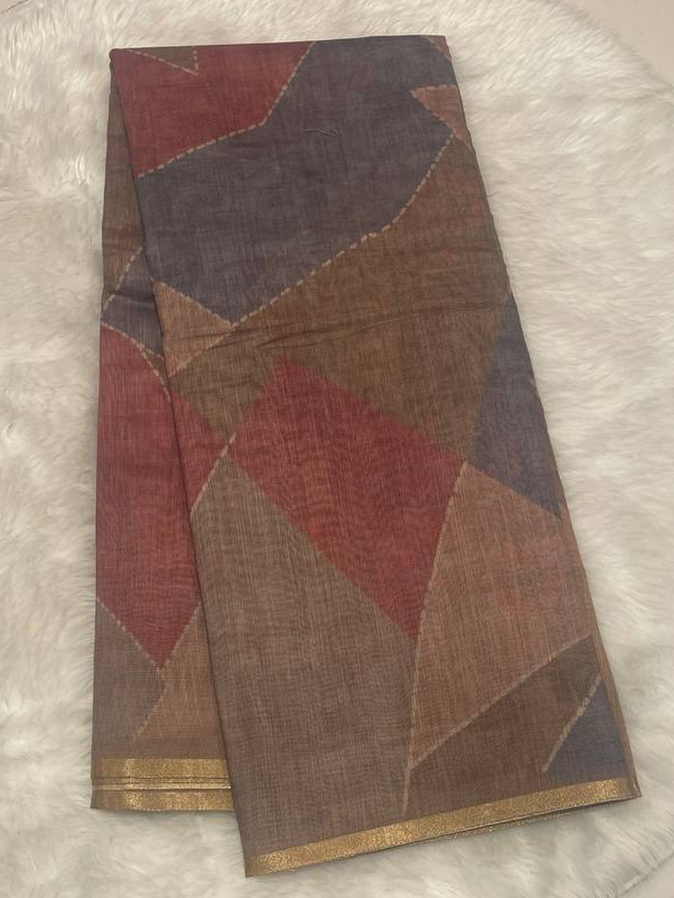 Digital Print Linen Saree