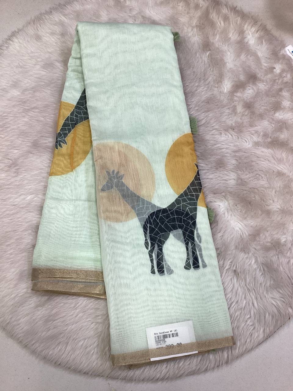 Linen Chanderi Saree