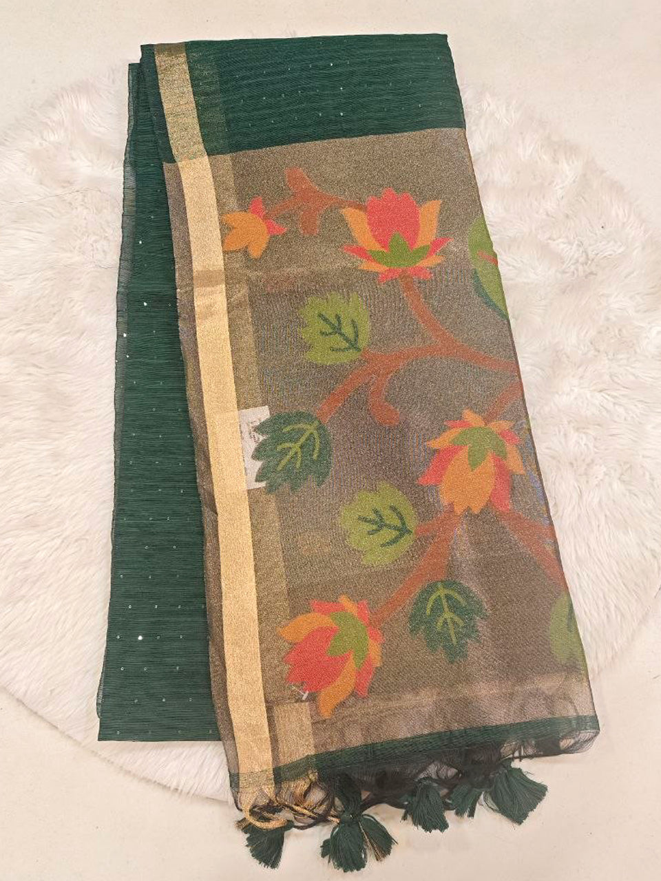 Linen Slub Saree