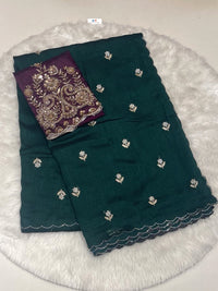 Malai Silk Saree with Zari Buttis