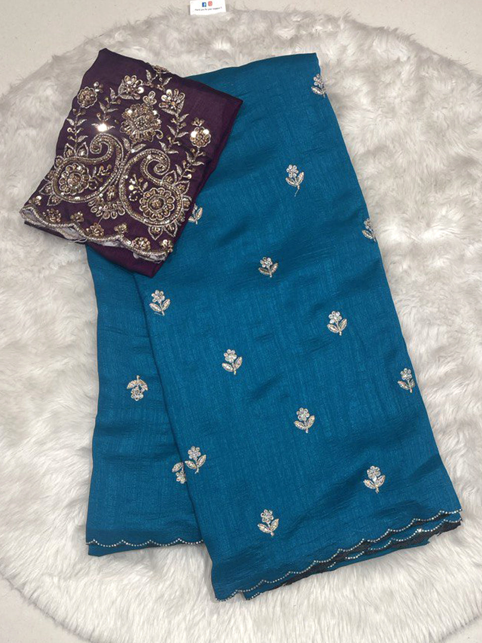 Malai Silk Saree with Zari Buttis