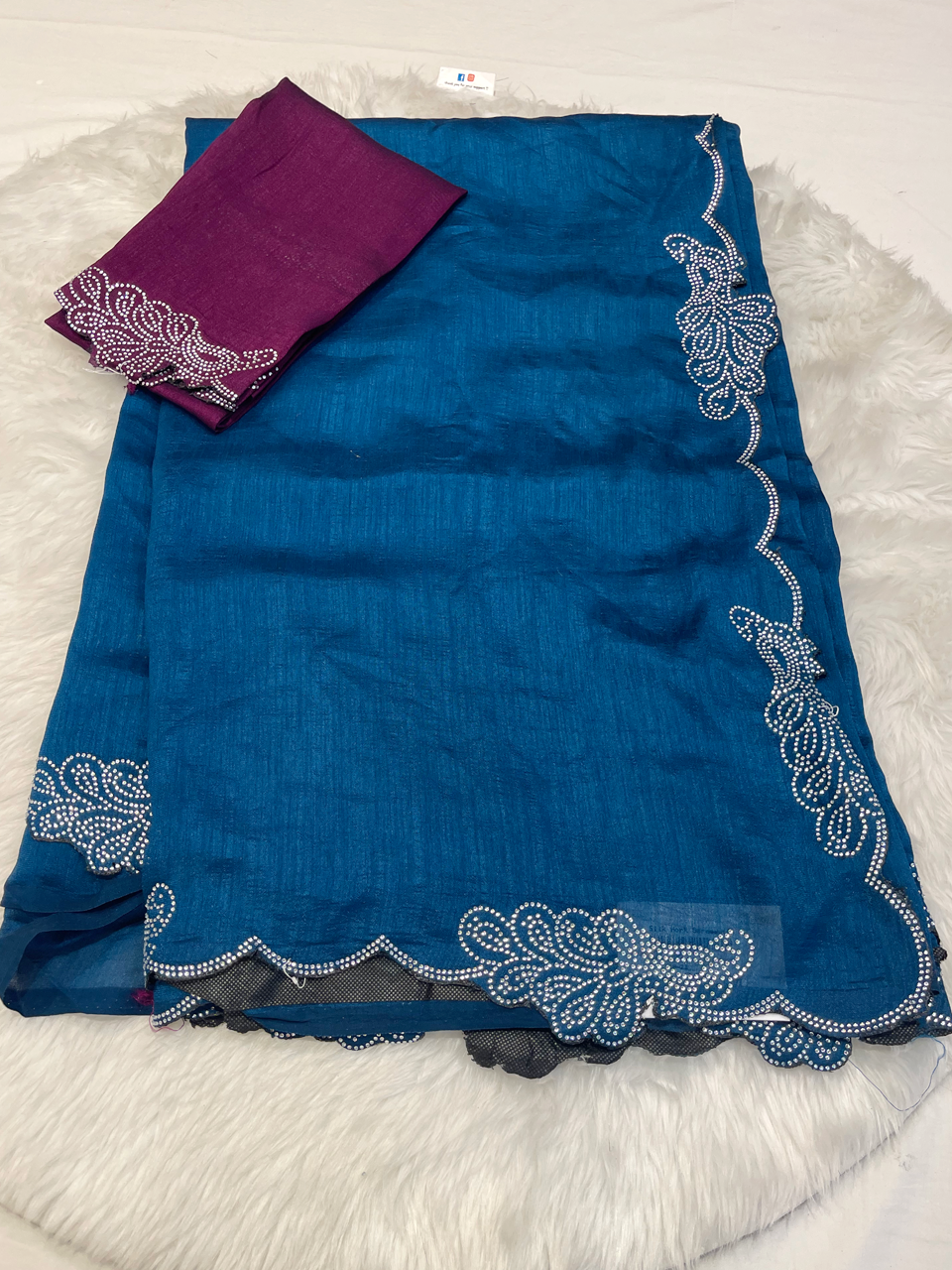 Regal Plum Malbari Georgette Saree