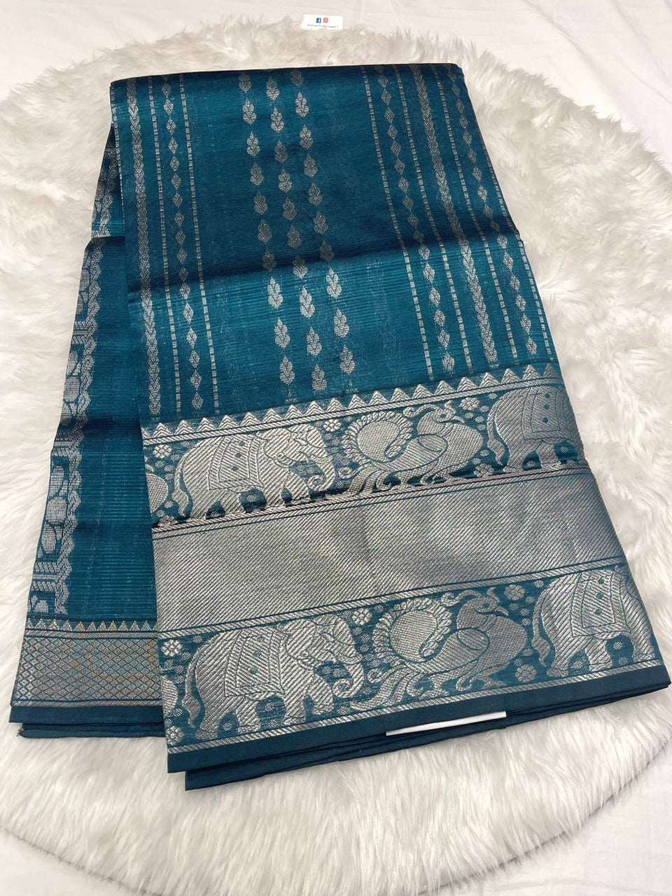 Mangalagiri Silver Butta Saree