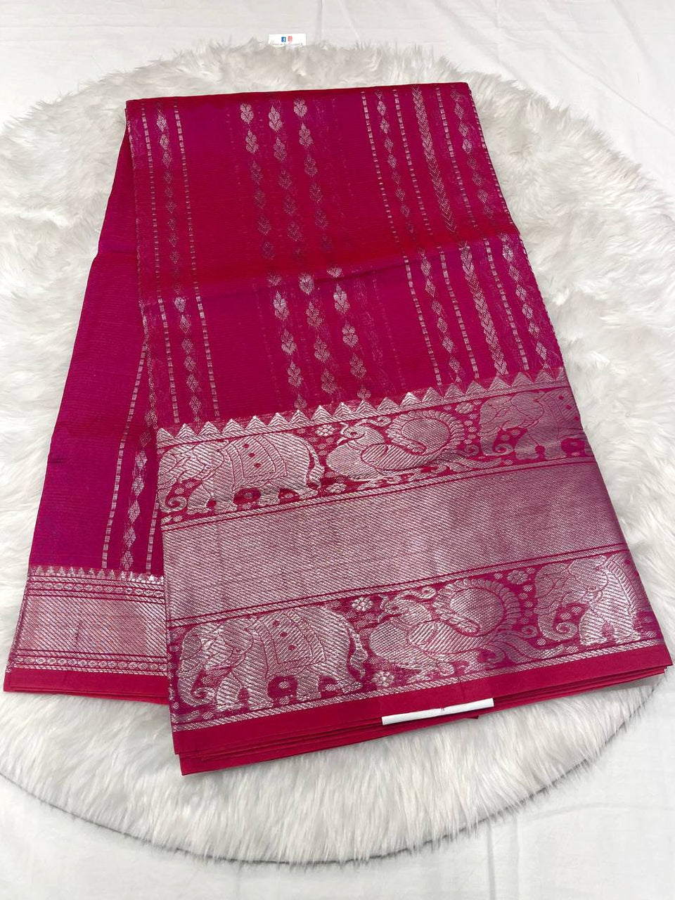Mangalagiri Silver Butta Saree