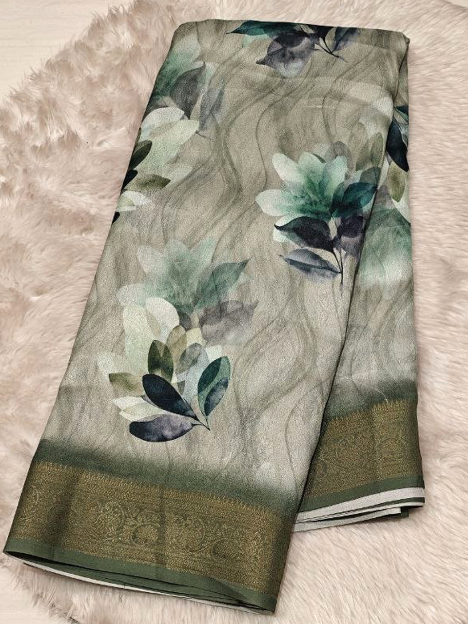 Mushroom Silk Saree