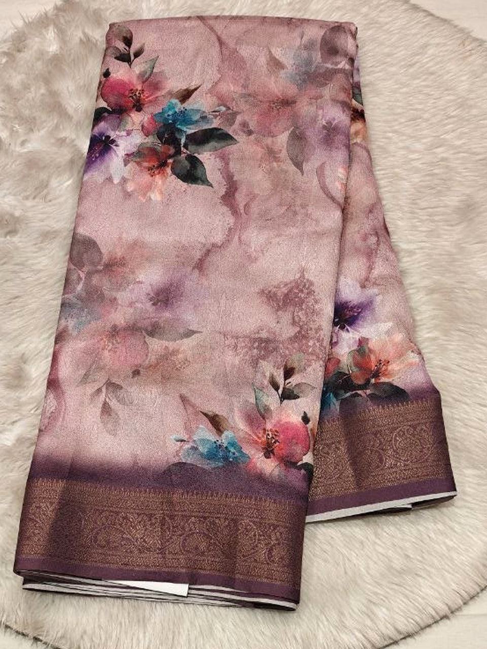 Mushroom Silk Saree