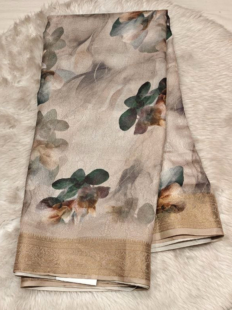 Mushroom Silk Saree