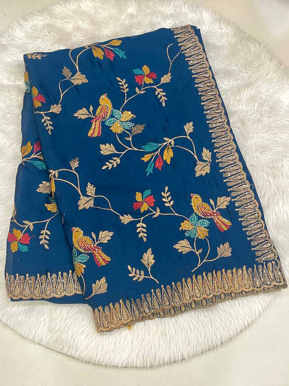 Moss Crape Saree