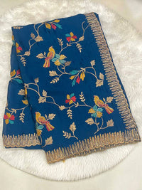 Moss Crape Saree