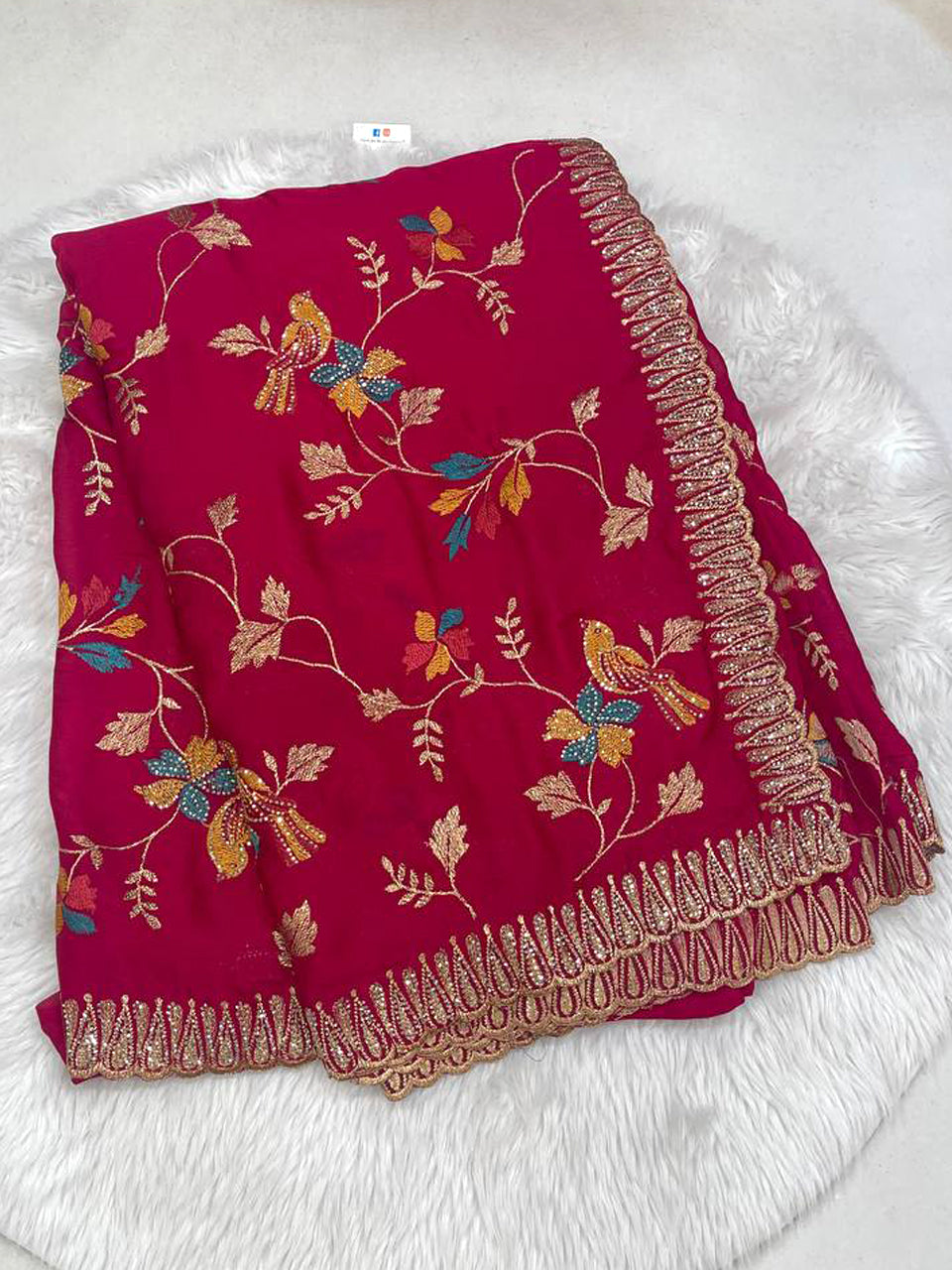 Moss Crape Saree