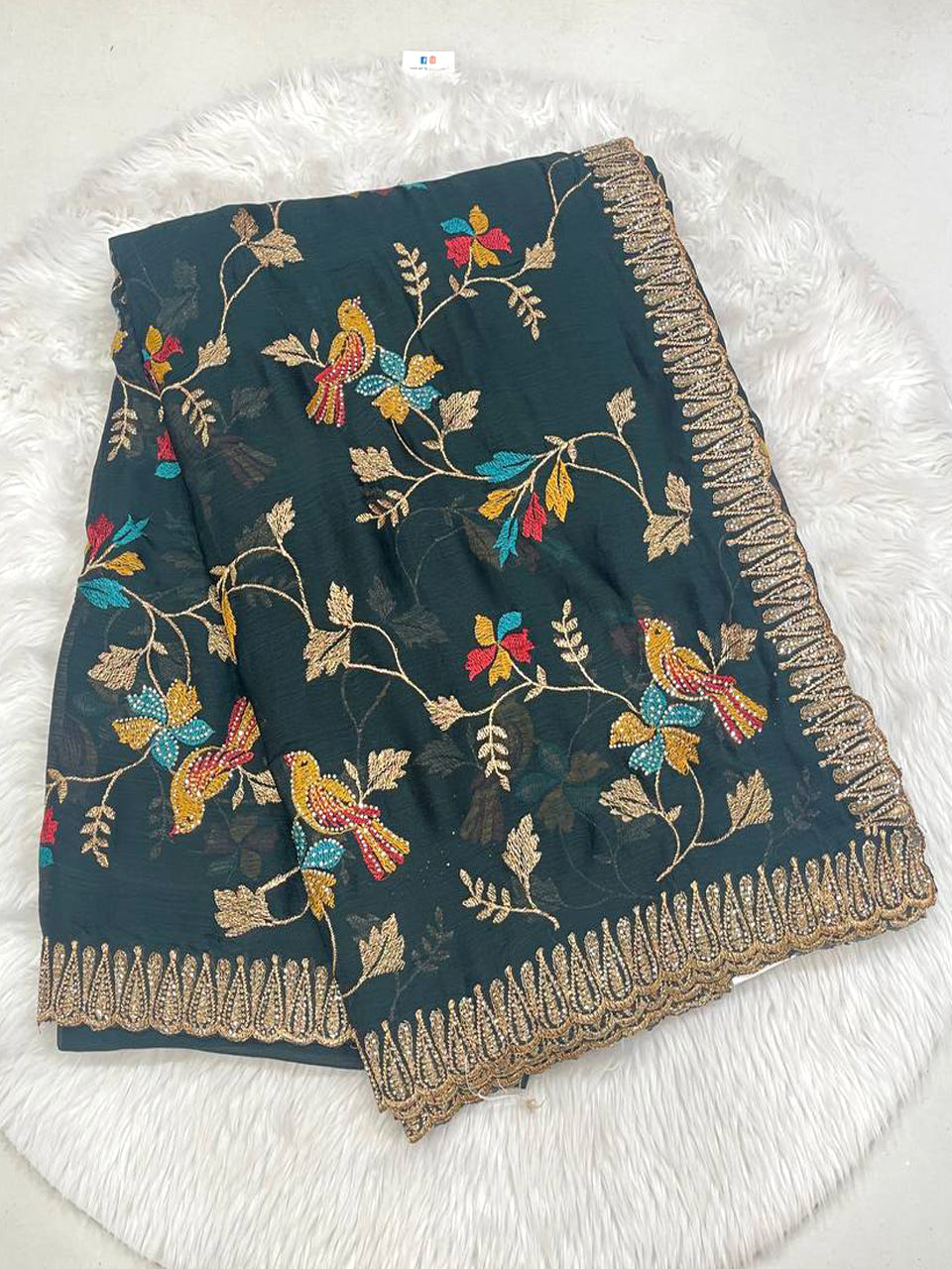 Moss Crape Saree