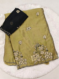 Mouse Crepe Silk Saree