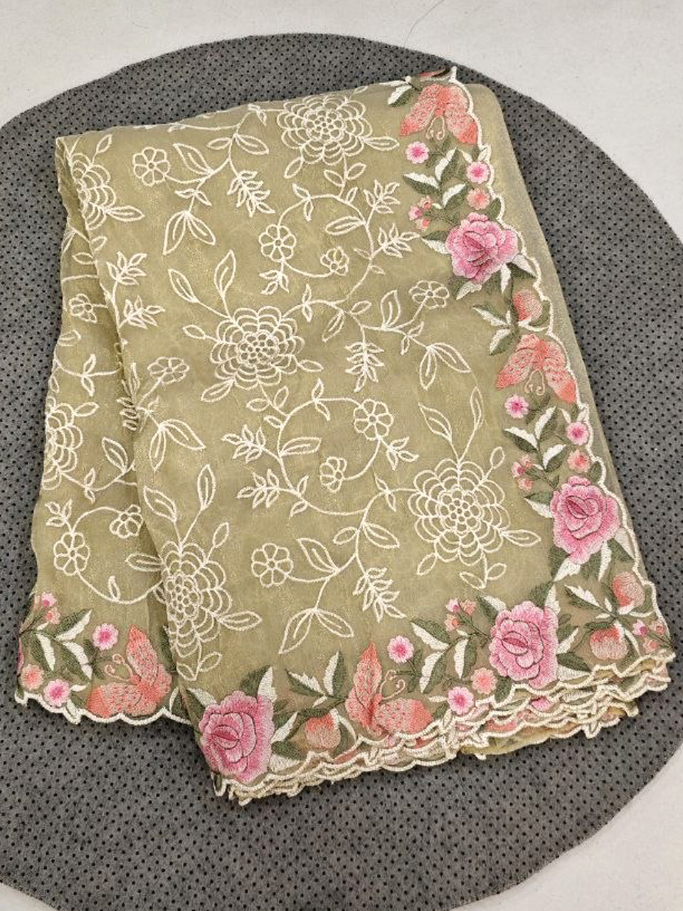 Organza Tissue Crush Saree