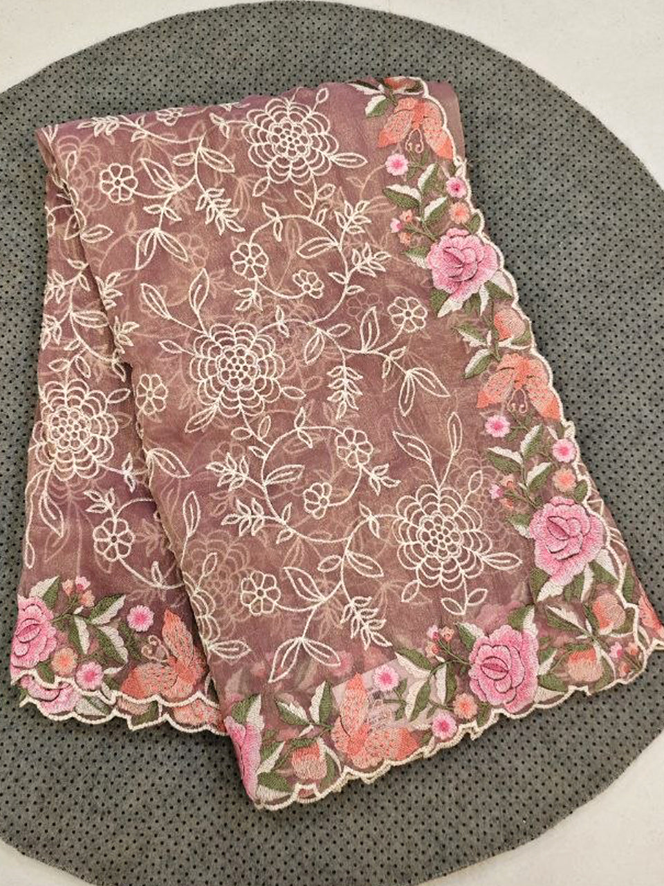 Organza Tissue Crush Saree