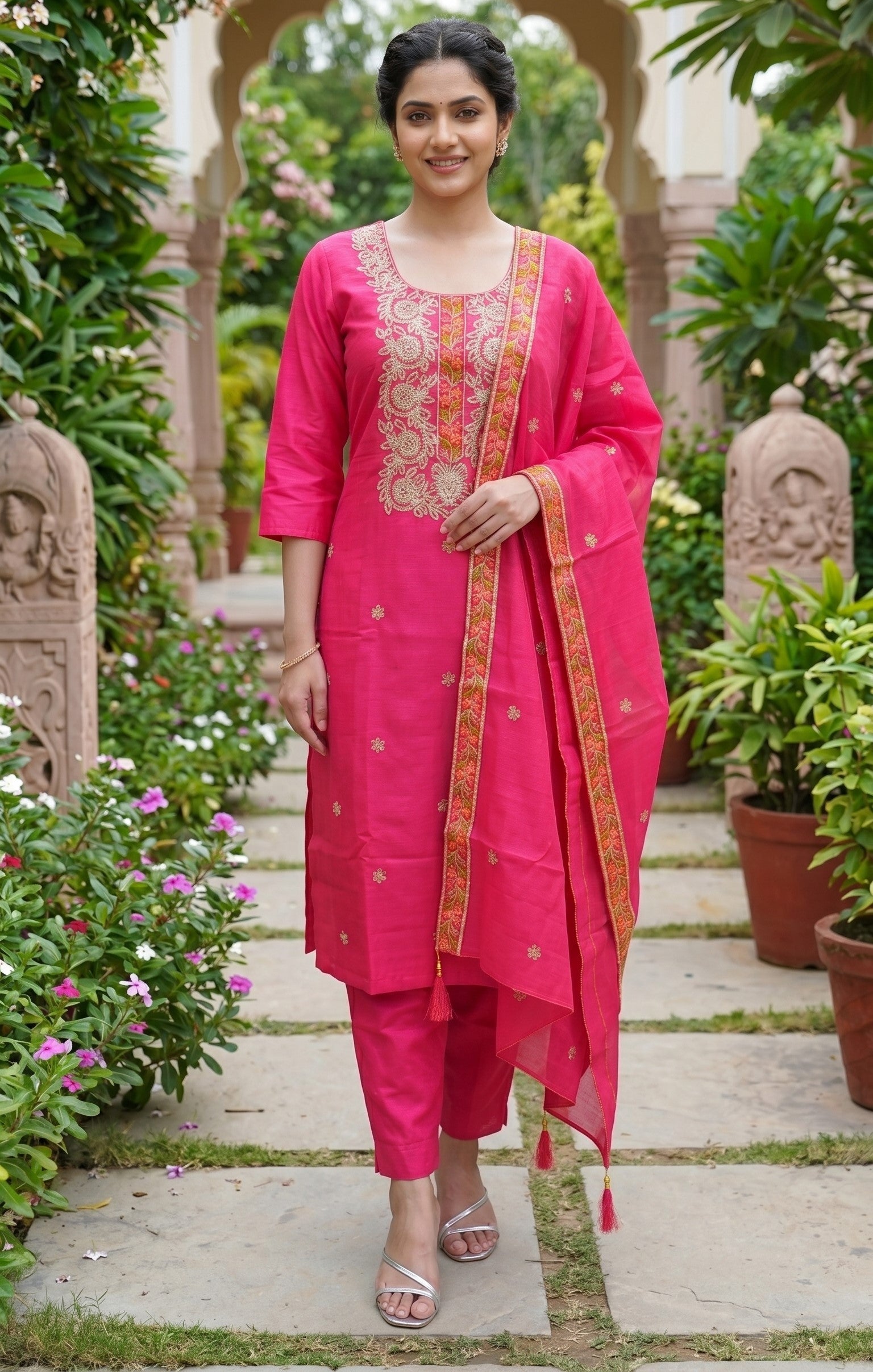 Roman Chanderi 3-Piece Set