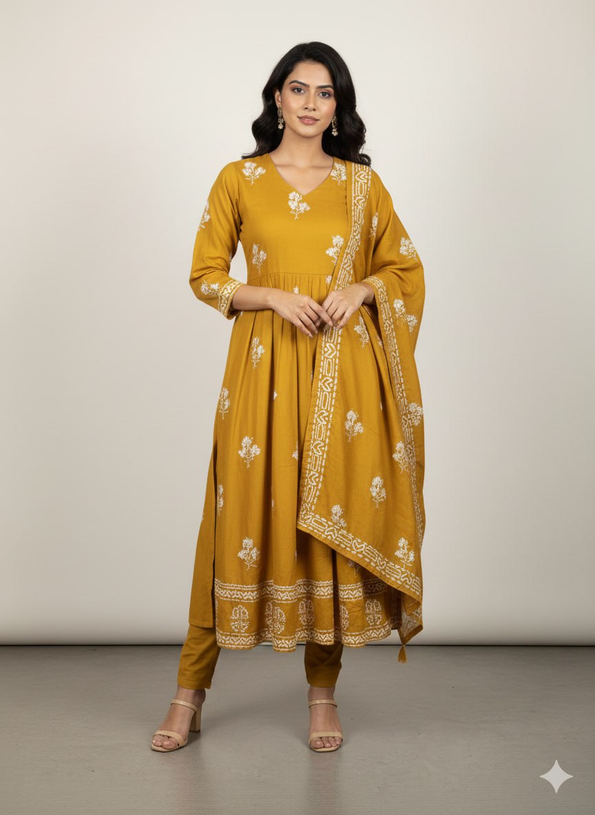 3 Pcs Bottom Dupatta Set