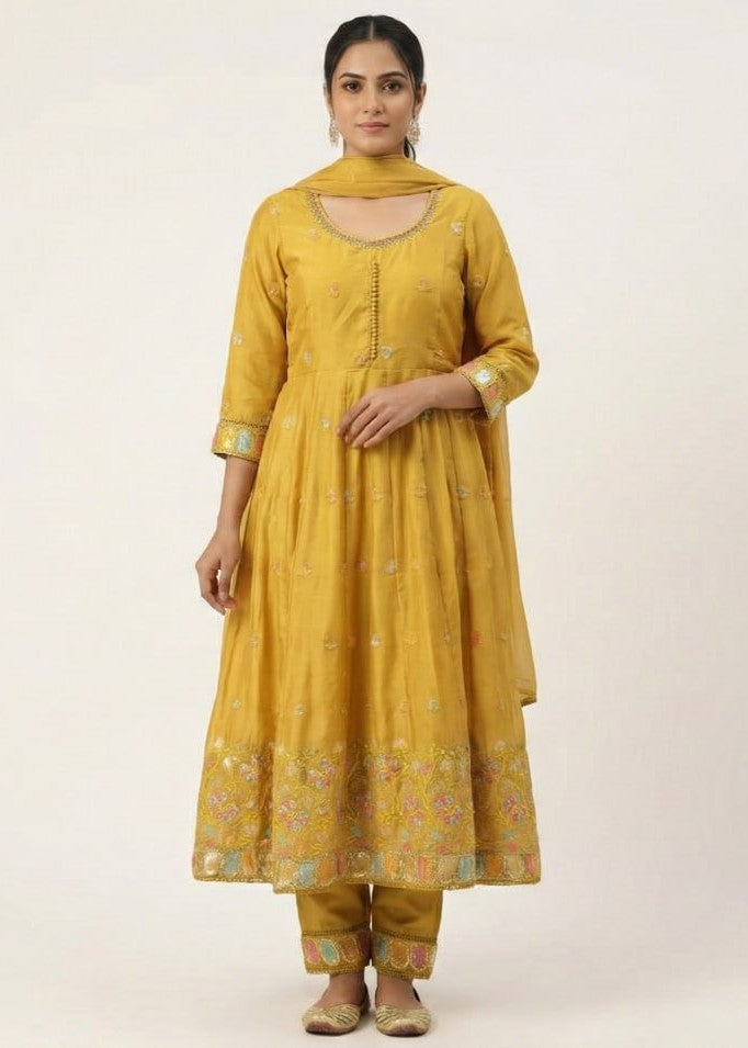 3 Pcs Bottom Dupatta Set