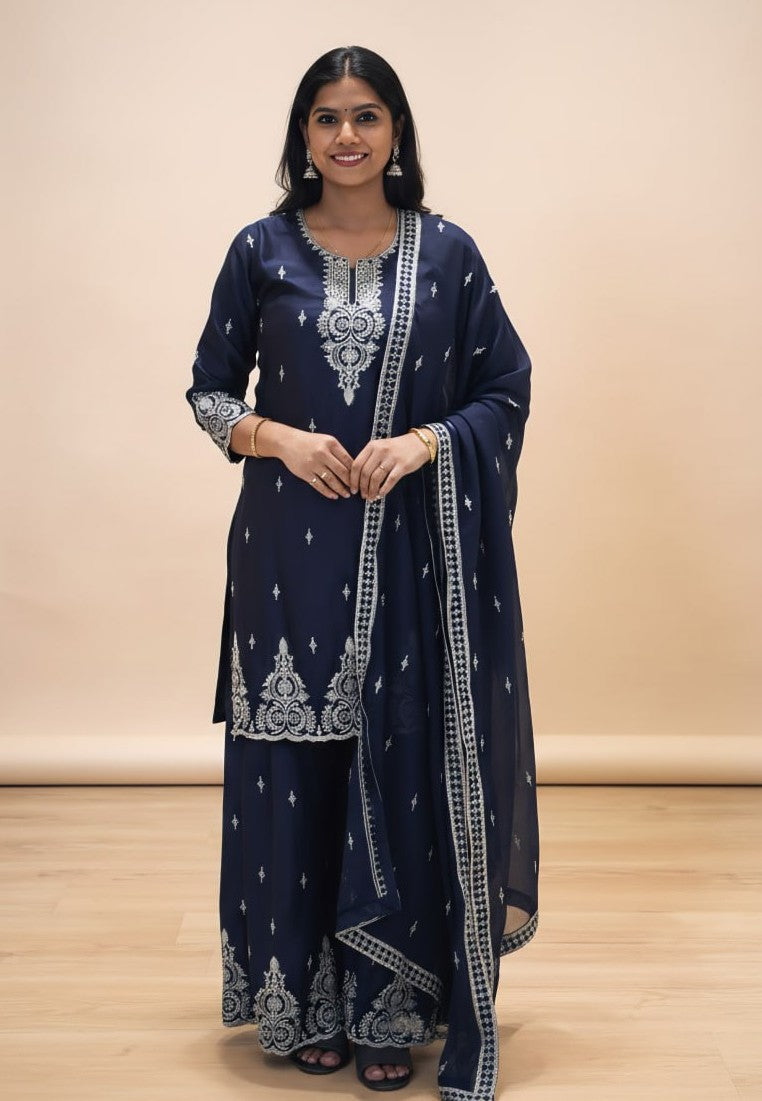 3 Pcs Bottom Dupatta Set