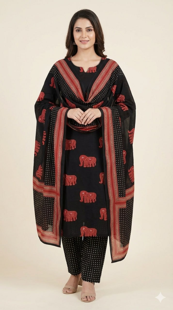 3 Pcs Bottom Dupatta Set