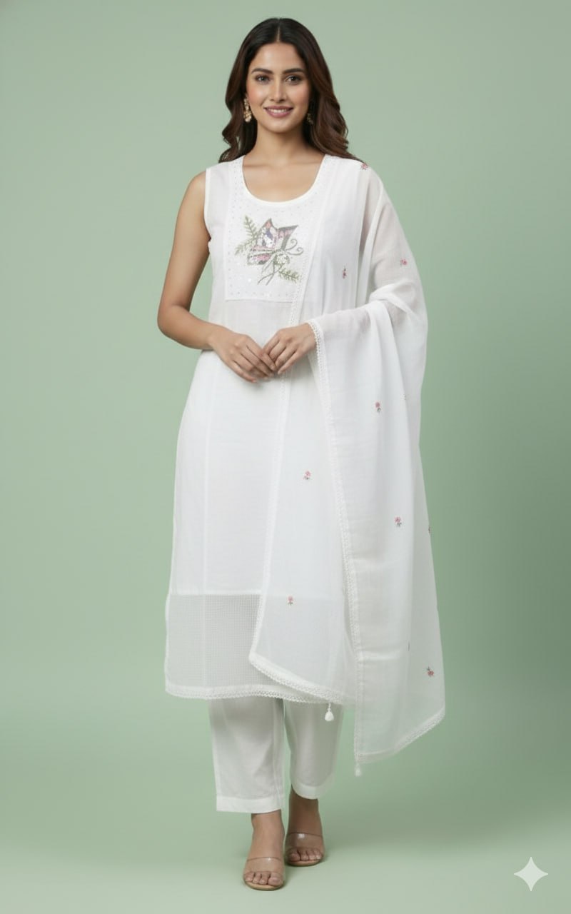 3 Pcs Bottom Dupatta Set