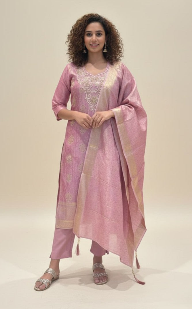 3 Pcs Bottom Dupatta Set