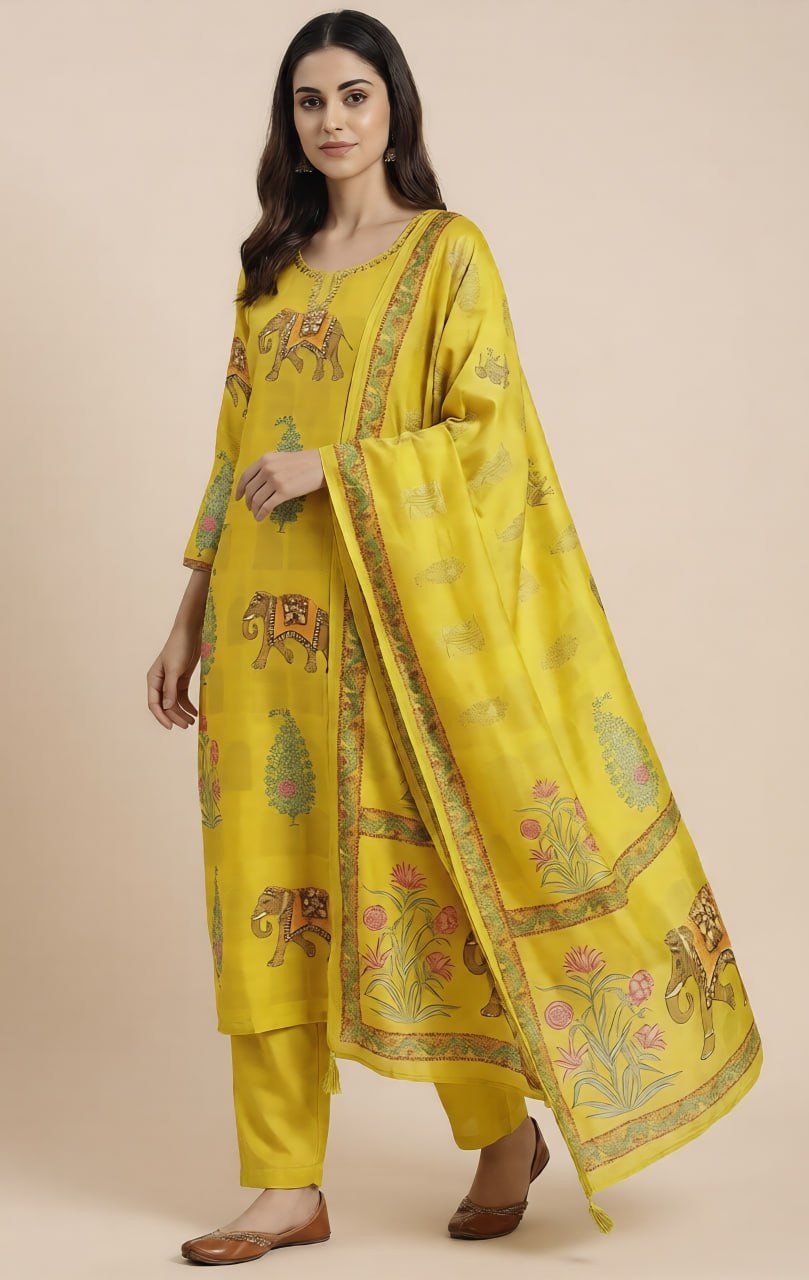 3 Pcs Bottom Dupatta Set